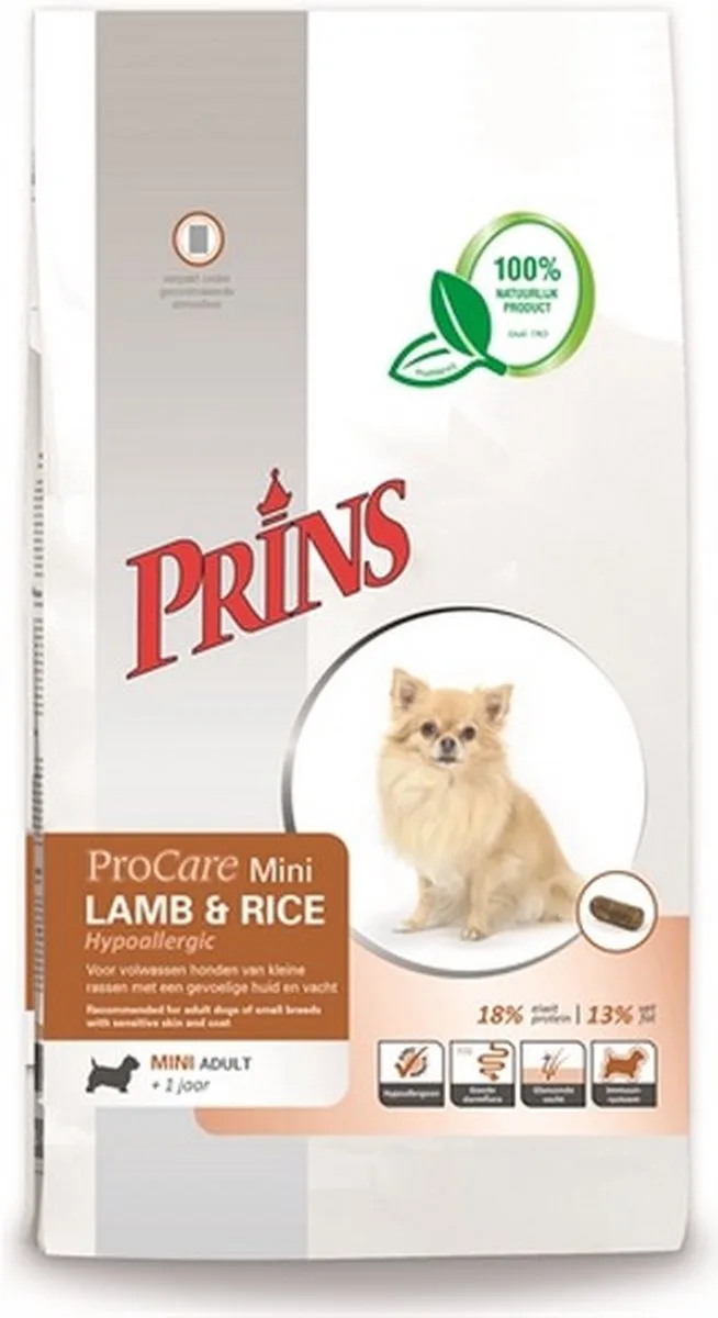 Procare Mini - Lam & Rijst - Hondenvoer - 3 kg de Prins – photo produit