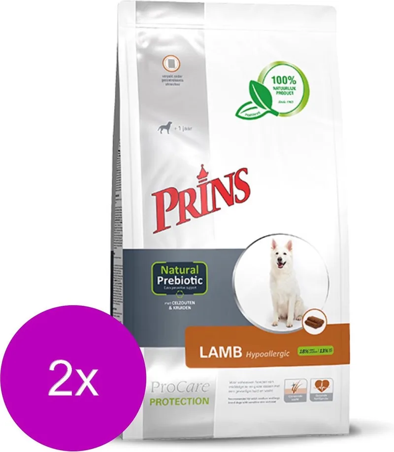 Procare Protection Hypoallegenic Lam - Hondenvoer - 2 x 15 kg by Prins – product photo