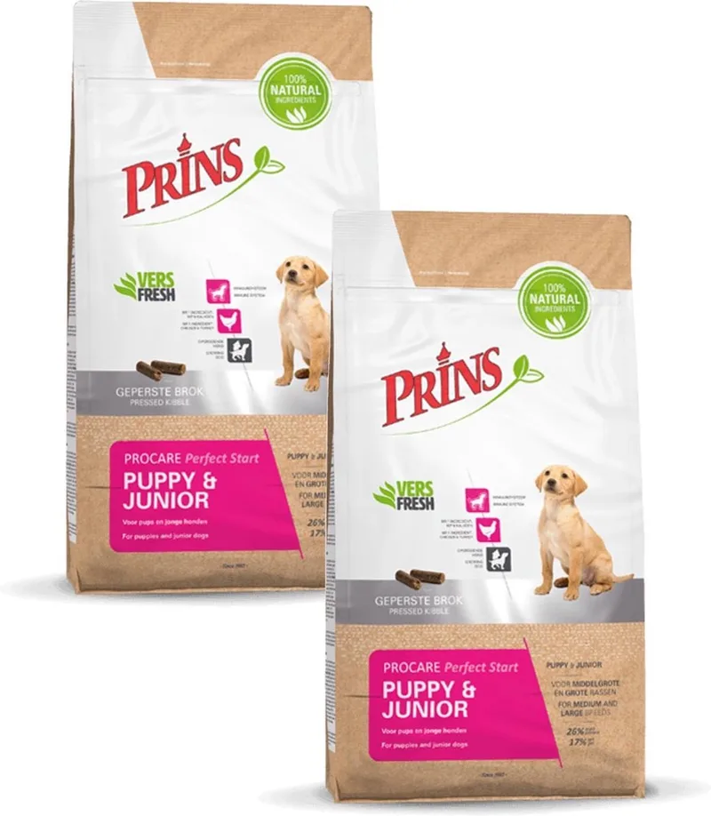 Procare Puppy & Junior Gevogelte - Hondenvoer - 2 x 3 kg von Prins – Produktfoto