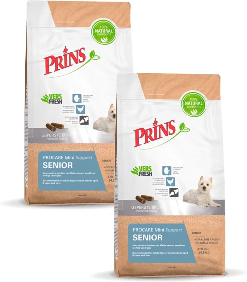 Procare Senior Mini - Hondenvoer - 2 x Gevogelte 3 kg von Prins – Produktfoto