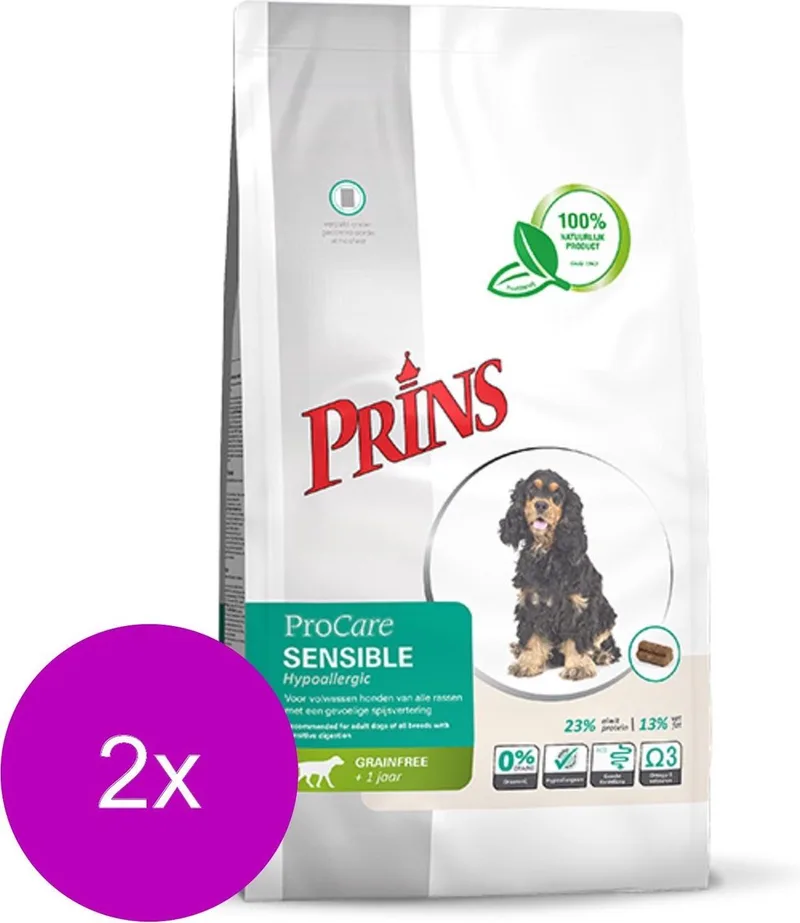 Procare Sensible Hypoallergic - Hondenvoer - 2 x 3 kg Graanvrij by Prins – product photo