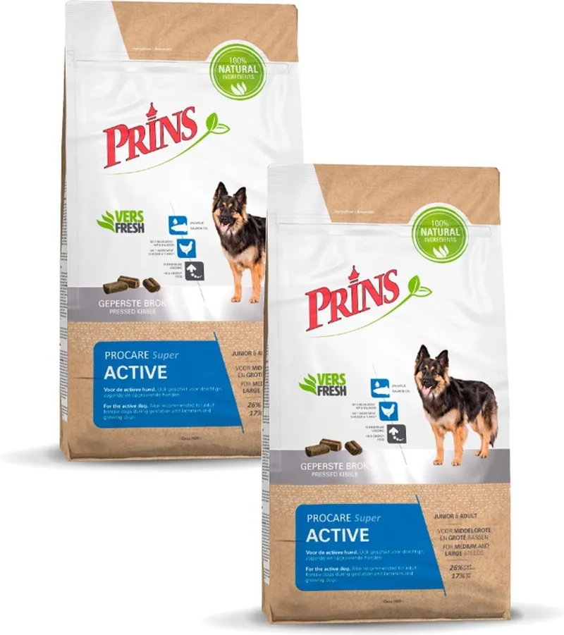 Procare Super Active - Hondenvoer - 2 x 20 kg by Prins – product photo