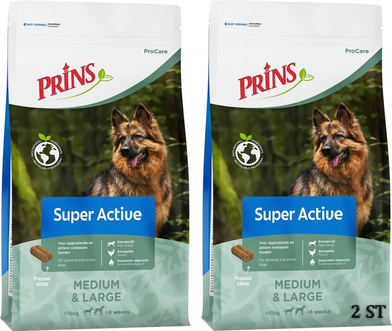 Procare Super Active - Hondenvoer - 2 x 3 kg by Prins – product photo