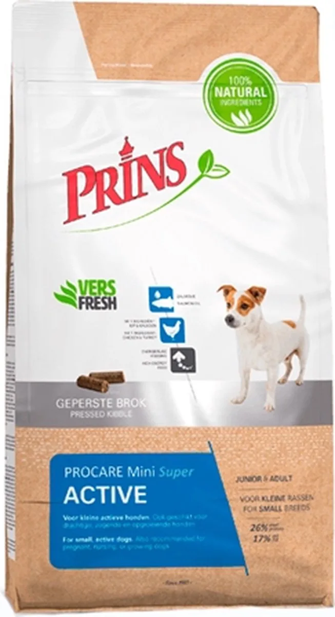 Procare Super Active Mini - Hondenvoer - 3 kg van Prins – productfoto