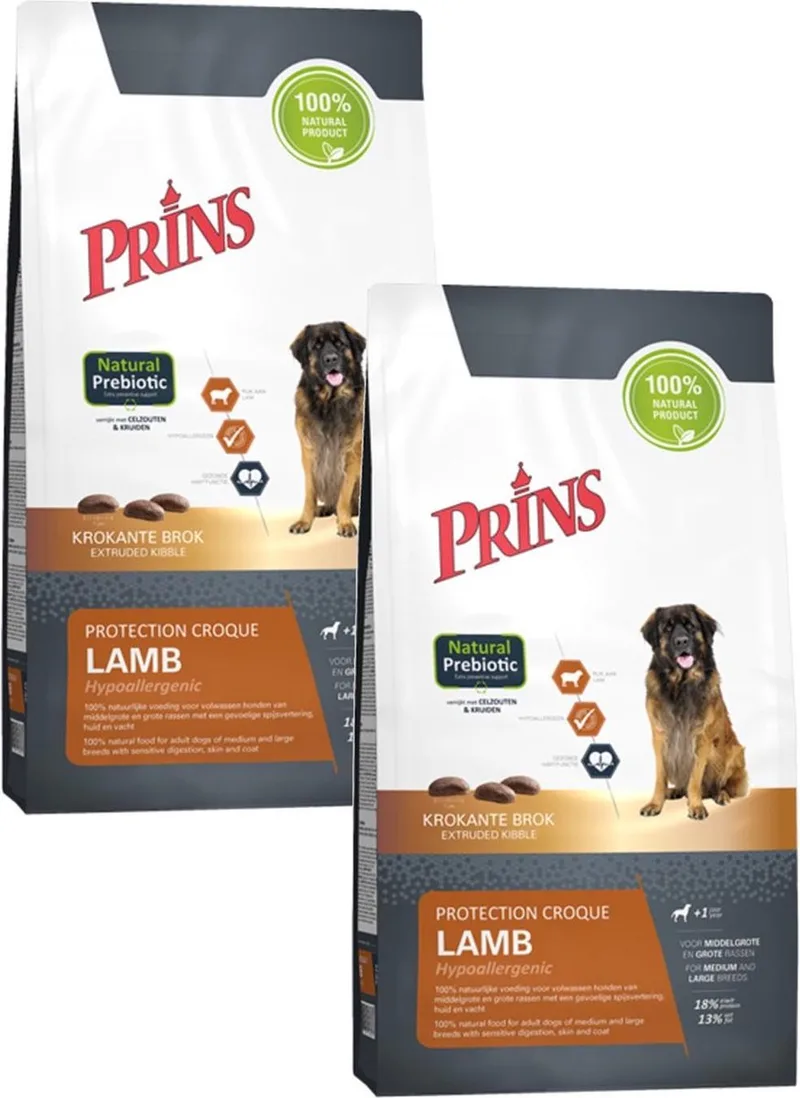 Protection Croque Lamb Hypoallergenic Lam - Hondenvoer - 2 x 10 kg by Prins – product photo