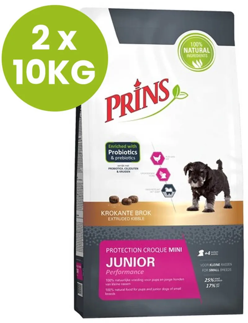 Protection Croque Mini Junior Performance - Puppyvoer - Hondenvoer - 2 x 10KG by Prins – product photo