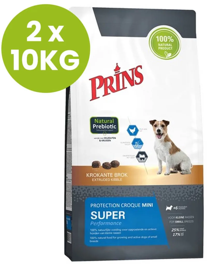 Protection Croque Mini Super Performance - Hondenvoer - 2 x 10KG von Prins – Produktfoto
