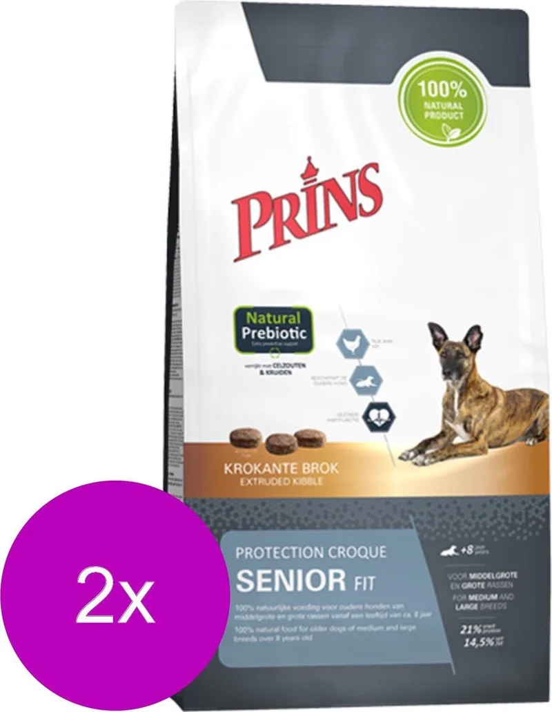 Protection Croque Senior Fit - Hondenvoer - 2 x 2 kg de Prins – photo produit