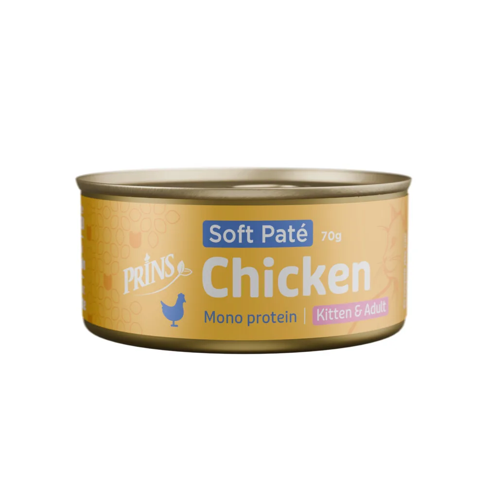 Soft Paté Kattenvoer Nat Kip 70 gr fra Prins – produktbillede
