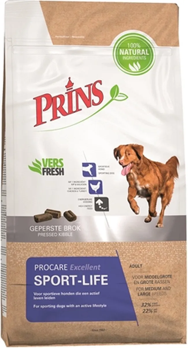 Sport-life Excellent - Hondenvoer - 15 kg de Prins – photo produit