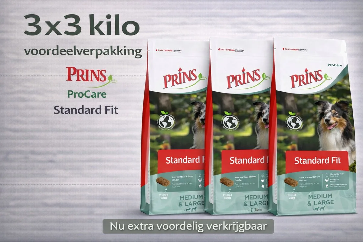 Standard Fit - 3x 3kg Voordeelverpakking de Prins – photo produit