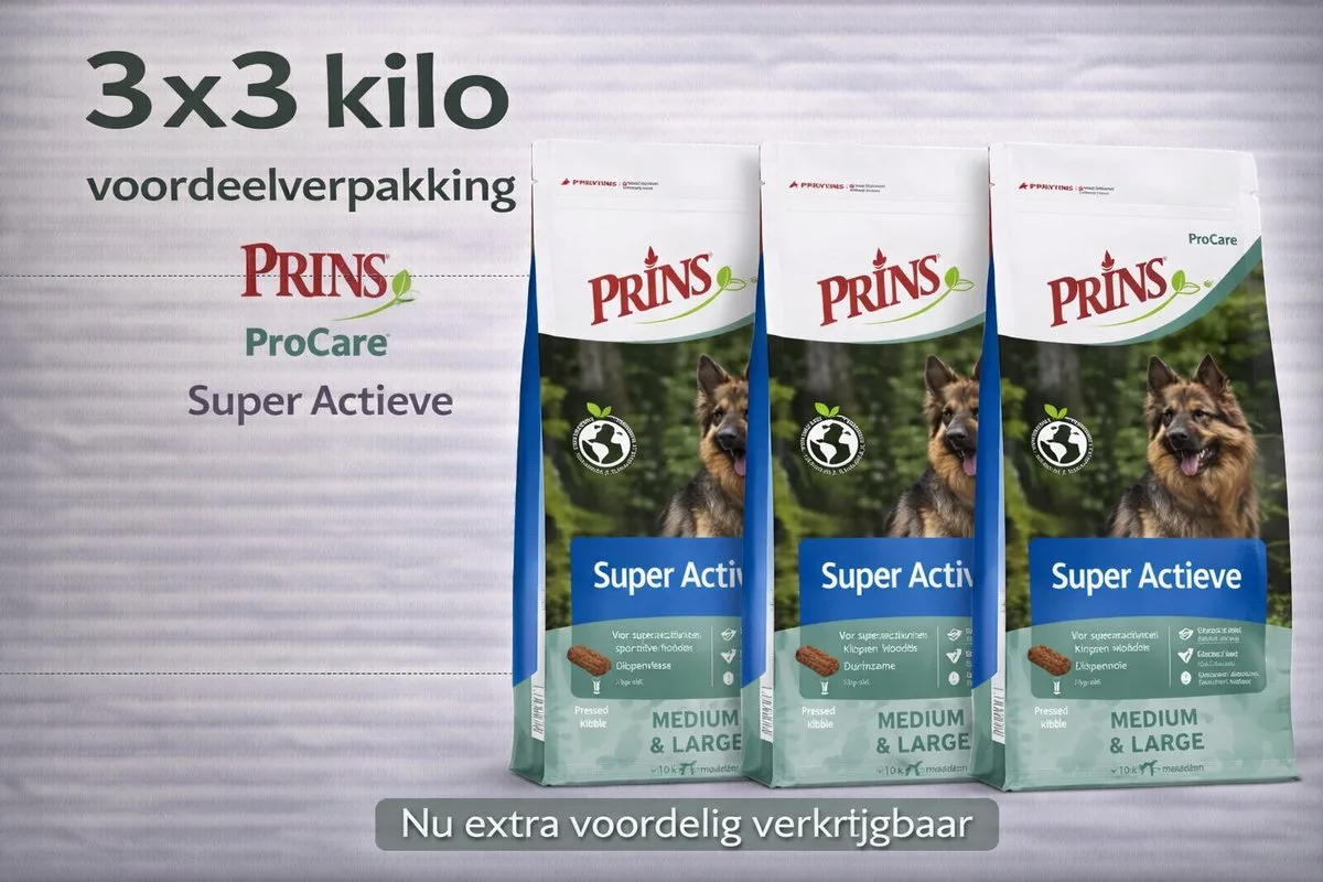 Super Active - 3x 3kg Voordeelverpakking van Prins – productfoto