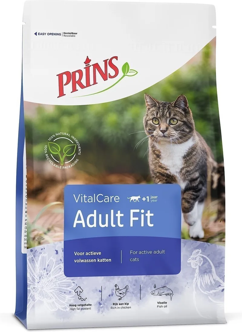 VitalCare Adult Fit 10kg - Kattenvoer de Prins – photo produit