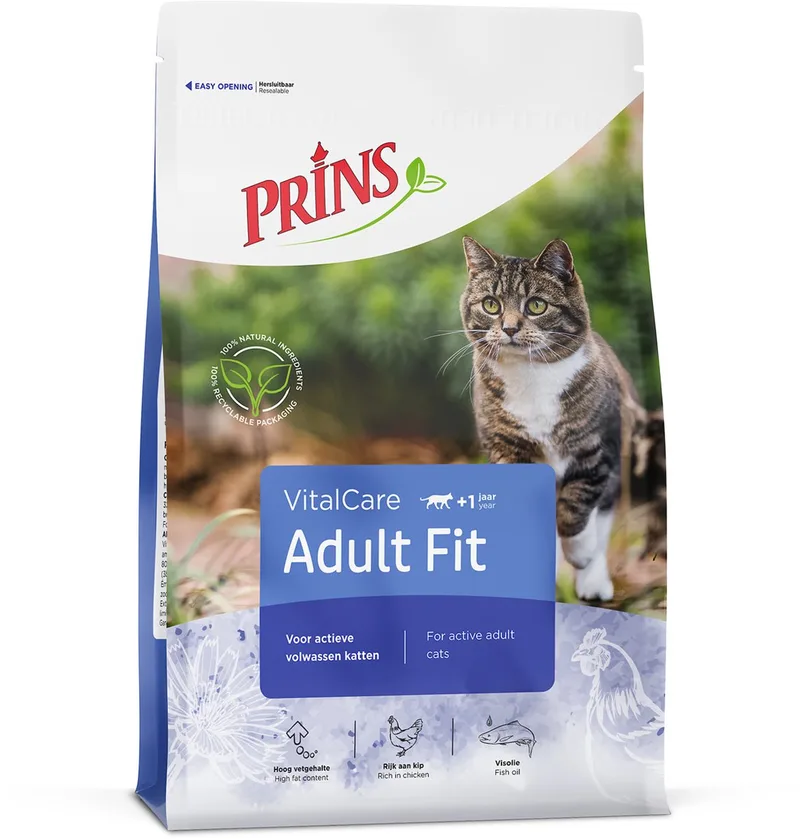 VitalCare Adult Fit 4kg - Kattenvoer von Prins – Produktfoto