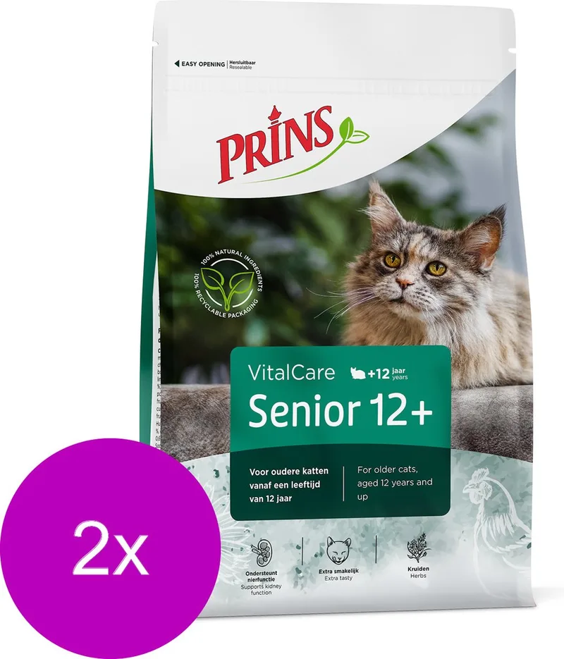 Vitalcare Cat Senior 12plus - Kattenvoer - 2 x 1.5 kg by Prins – product photo