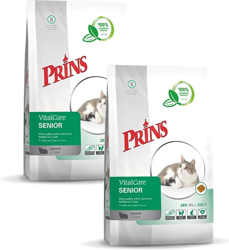 Vitalcare Cat Senior Gevogelte - Kattenvoer - 2 x 1.5 kg de Prins – photo produit