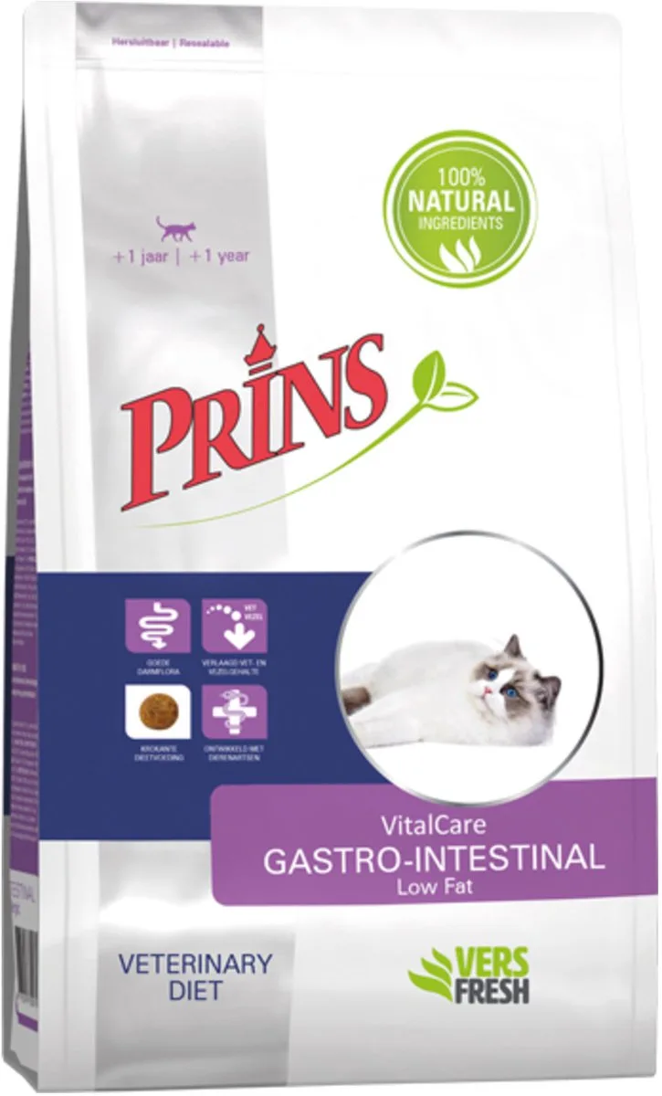 VitalCare Diet Gastro-Intestinal Low Vet 5kg van Prins – productfoto