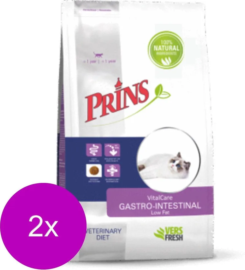 Vitalcare Diet Gastro-Intestinal Zalm - Kattenvoer - 2 x 1.5 kg de Prins – photo produit
