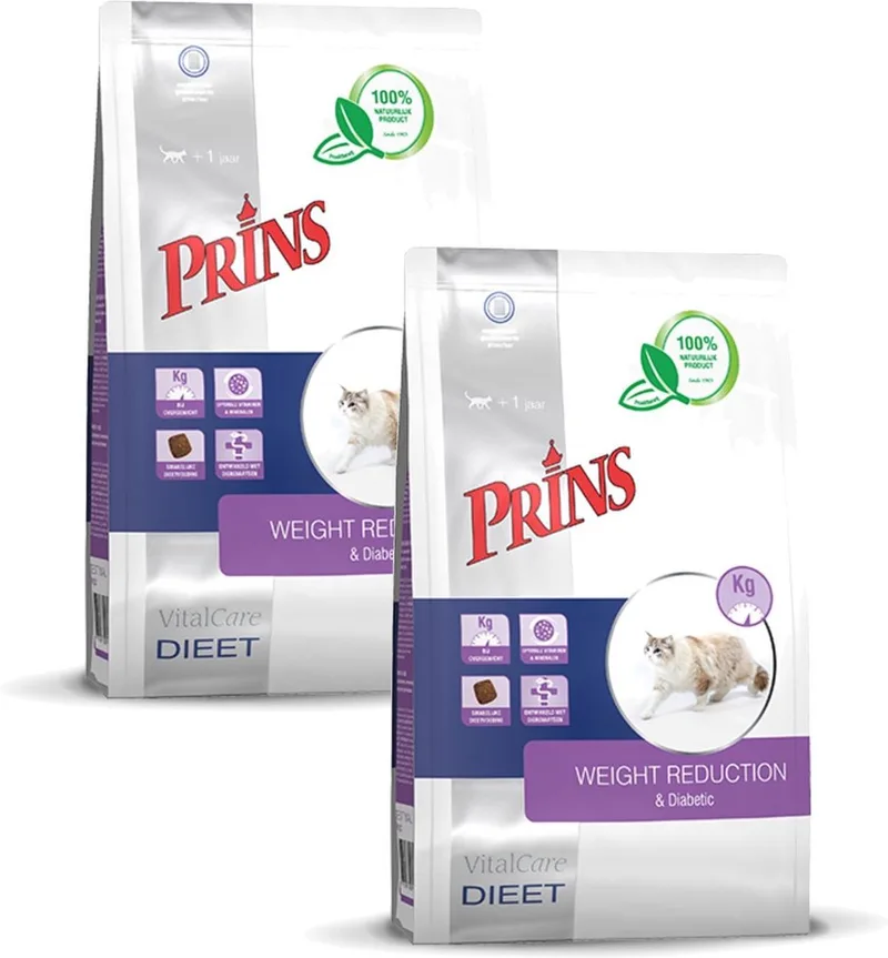 Vitalcare Gewichtsverlies/Diabeet - Kattenvoer - 2 x 1.5 kg de Prins – photo produit