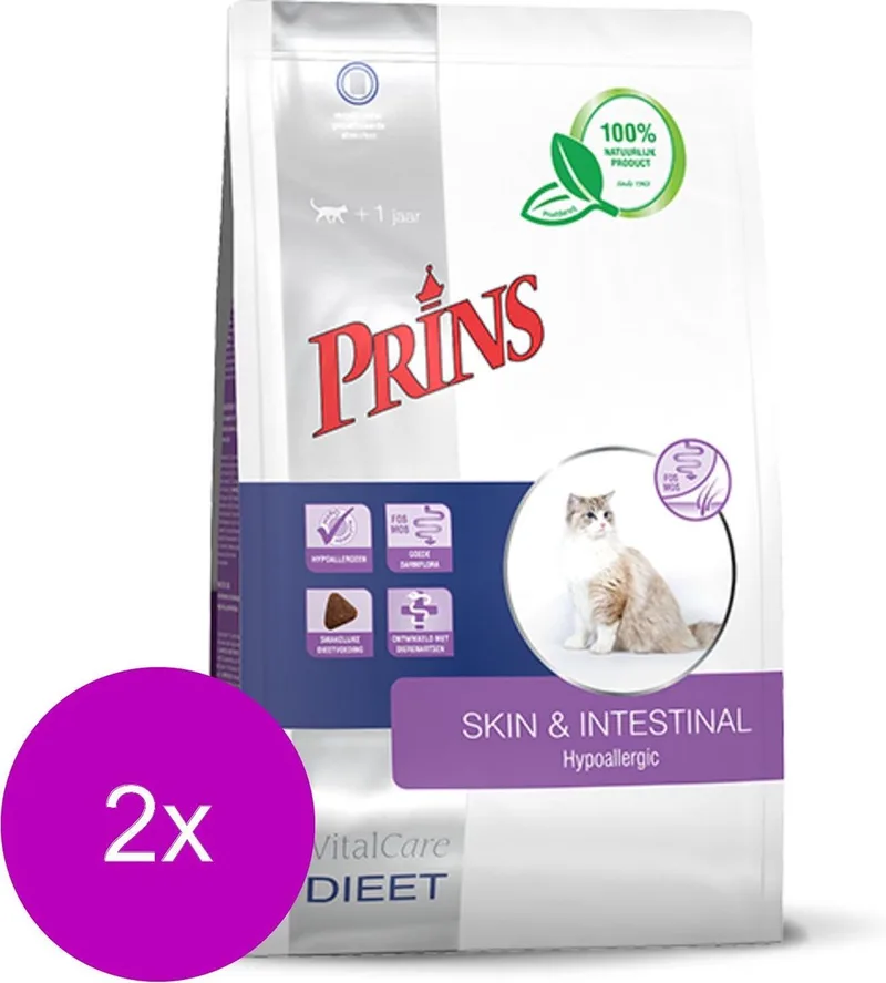 Vitalcare Huid & Darmkanaal - Kattenvoer - 2 x 1.5 kg de Prins – photo produit