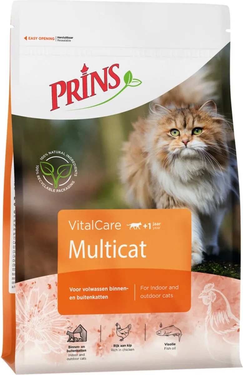 VitalCare Multicat 10kg - Kattenvoer de Prins – photo produit
