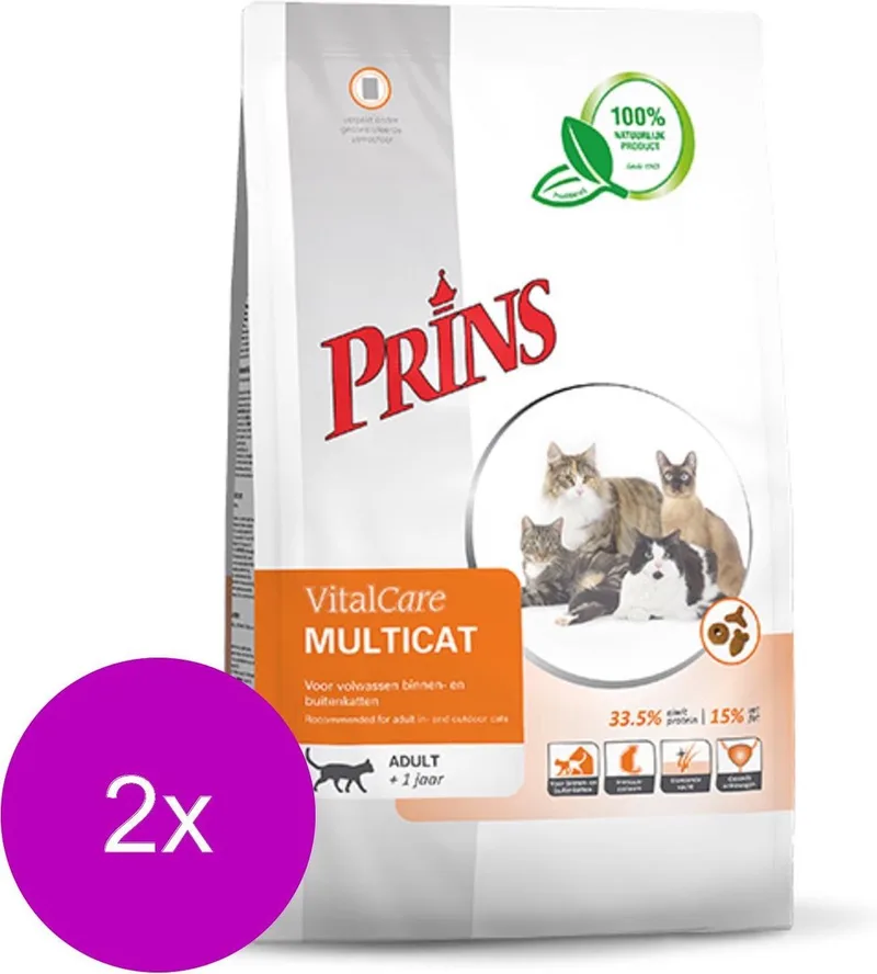 Vitalcare Multicat Gevogelte - Kattenvoer - 2 x 10 kg by Prins – product photo