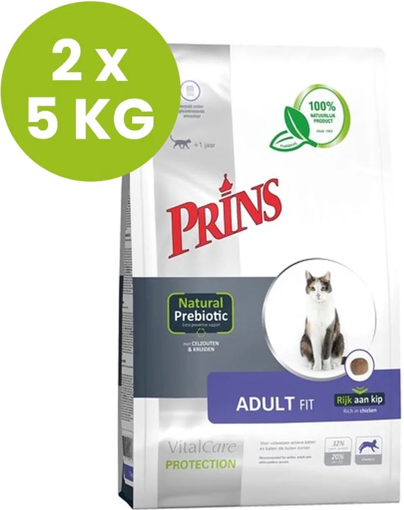 VitalCare Protection Adult Fit - Kattenvoer - 2 x 5 kg de Prins – photo produit