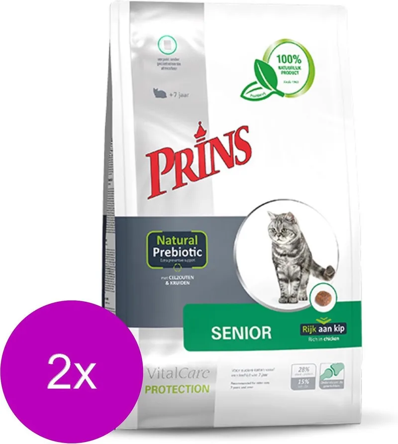 Vitalcare Protection Senior - Kattenvoer - 2 x 1.5 kg von Prins – Produktfoto