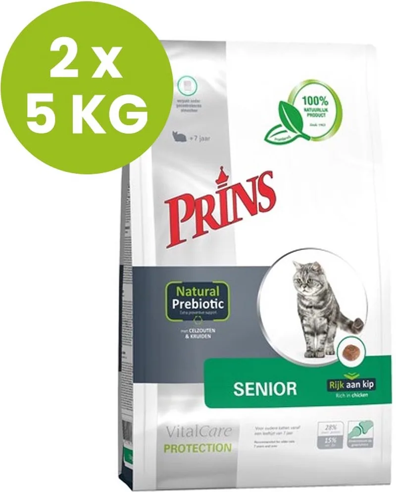 VitalCare Protection Senior - Kattenvoer - 2 x 5 KG von Prins – Produktfoto