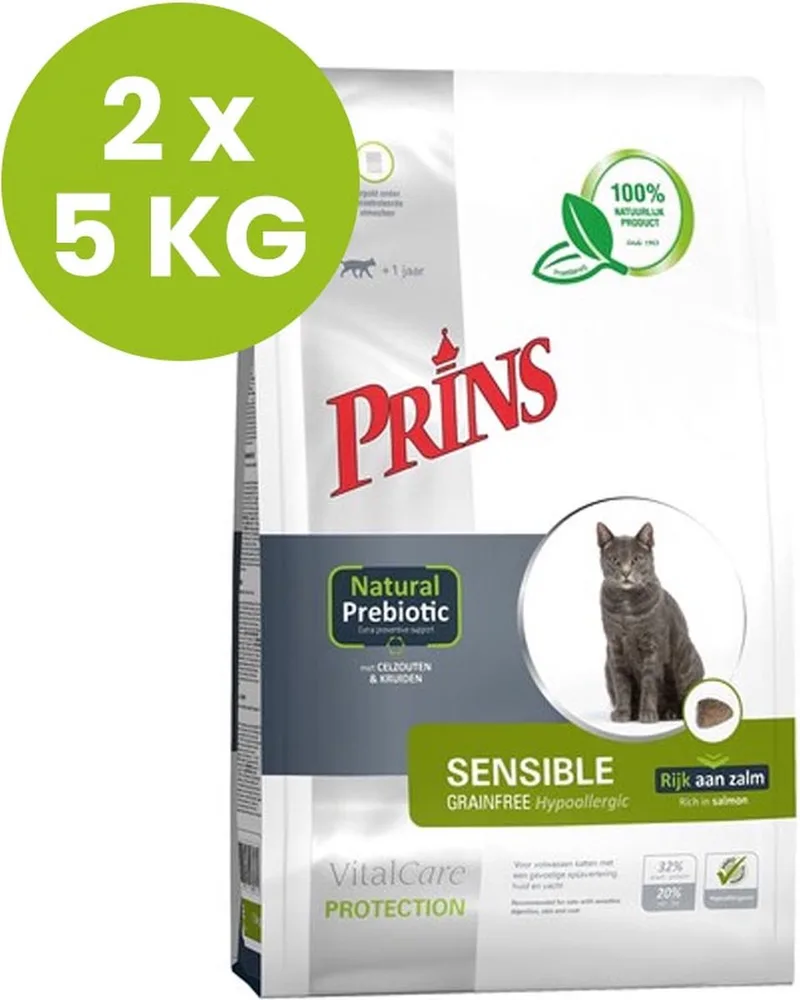 VitalCare Protection Sensible Grainfree - Kattenvoer - 2 x 5 kg by Prins – product photo
