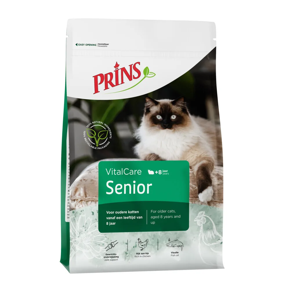 VitalCare Senior Kattenvoer 400 gr van Prins – productfoto