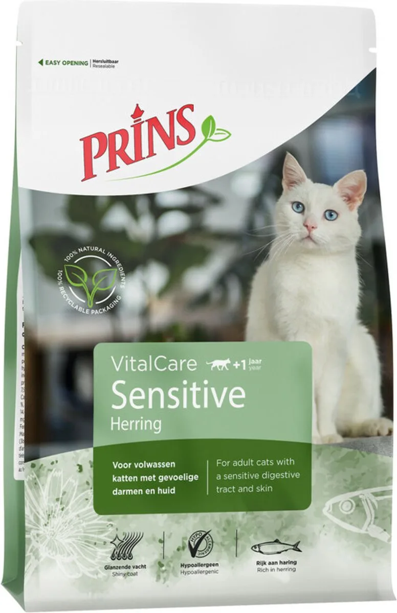 VitalCare Sensitive 10kg - Kattenvoer de Prins – photo produit