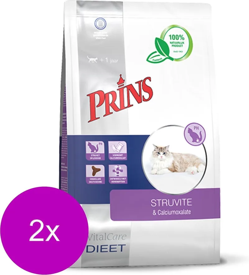 Vitalcare Struviet Calciumoxalate - Kattenvoer - 2 x 1.5 kg by Prins – product photo