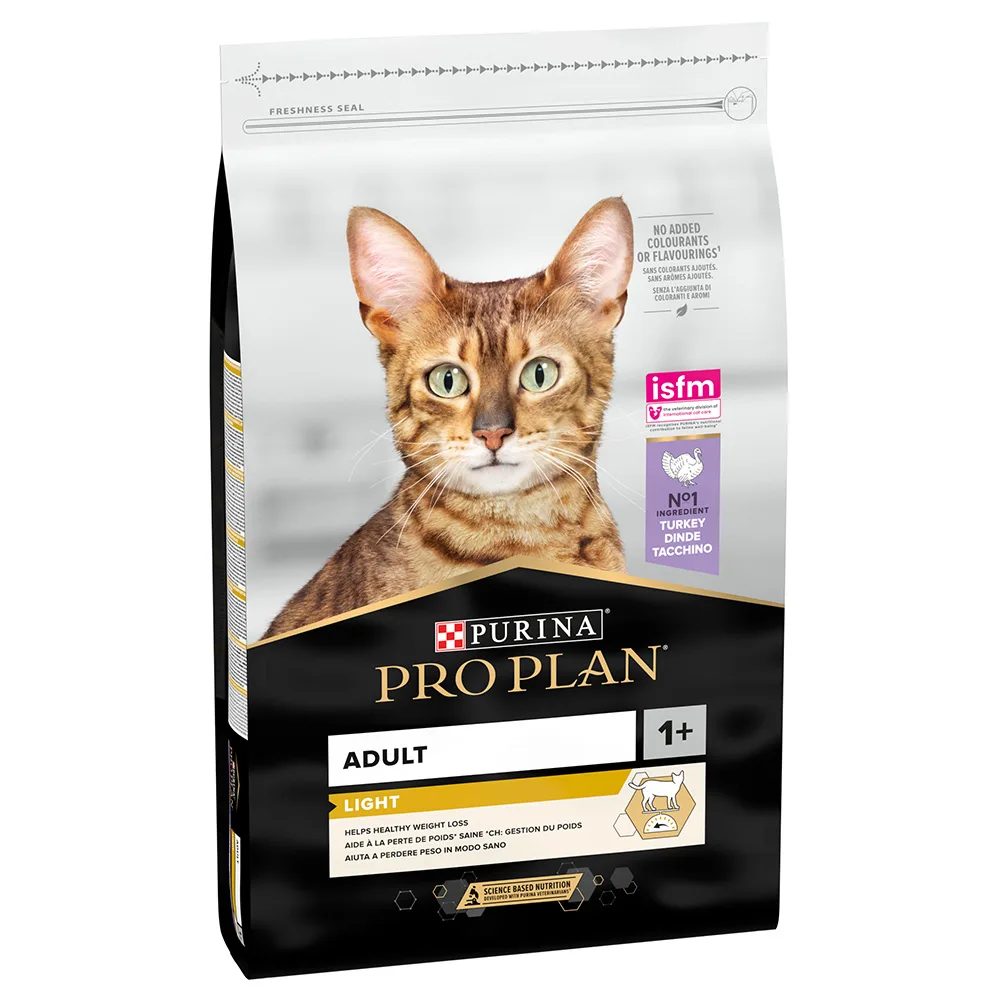 10kg Light Adult Optilight Rijk aan Kalkoen Pro Plan Kattenvoer van Purina Pro Plan – productfoto