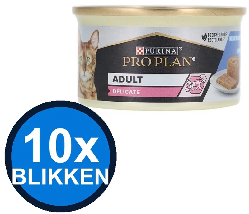 10x Pro Plan - Cat Mousse Delicate Kalkoen - Kattenvoer Natvoer - 85 g by Purina Pro Plan – product photo