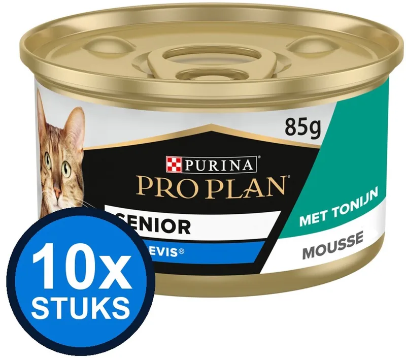 10x Pro Plan - Cat Mousse Senior 7+ Tonijn - Kattenvoer Natvoer - 85 g by Purina Pro Plan – product photo
