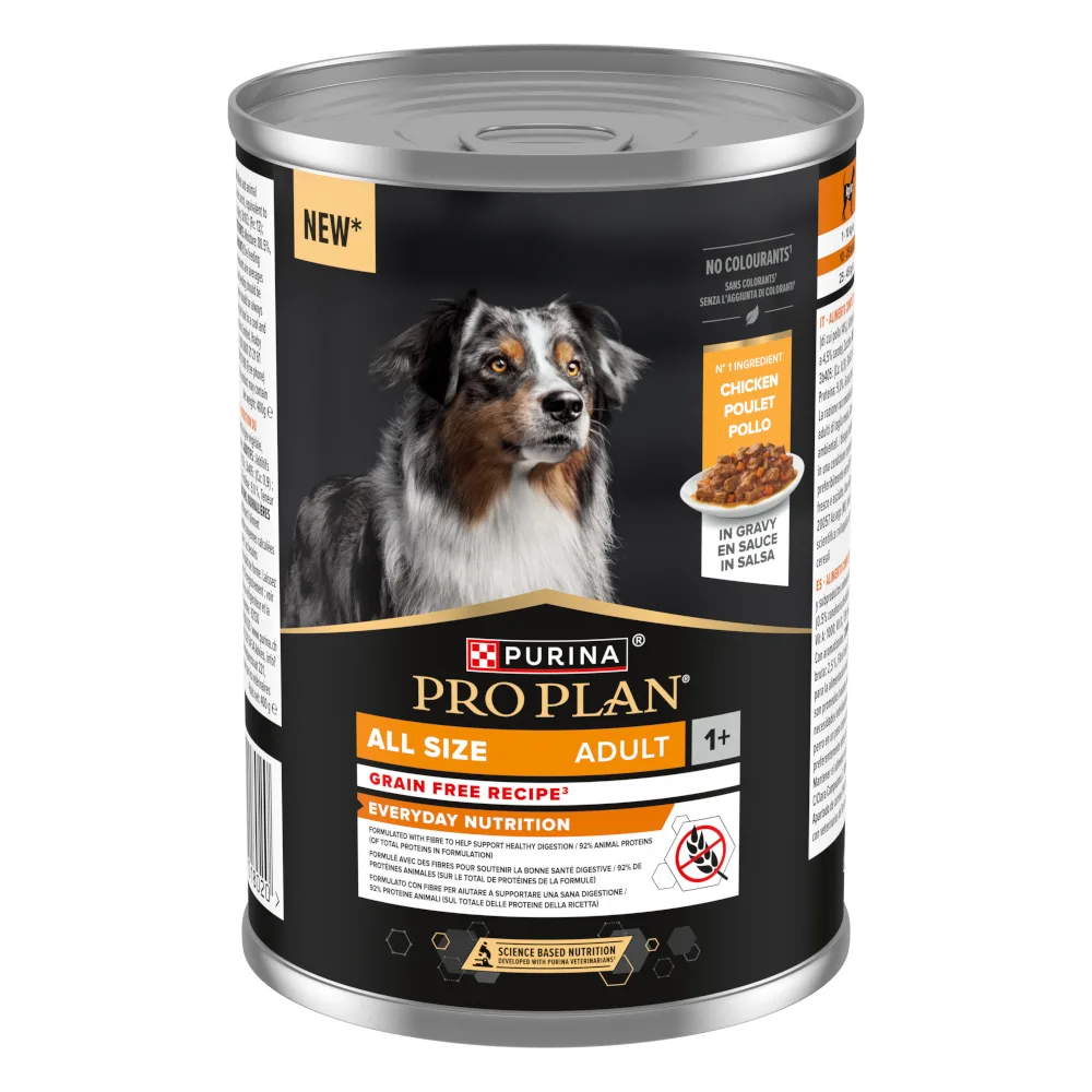 12x400g Kip PURINA PRO PLAN All Size Adult Everyday Nutrition Grainfree in Sauce Hondenvoer nat van Purina Pro Plan – productfoto
