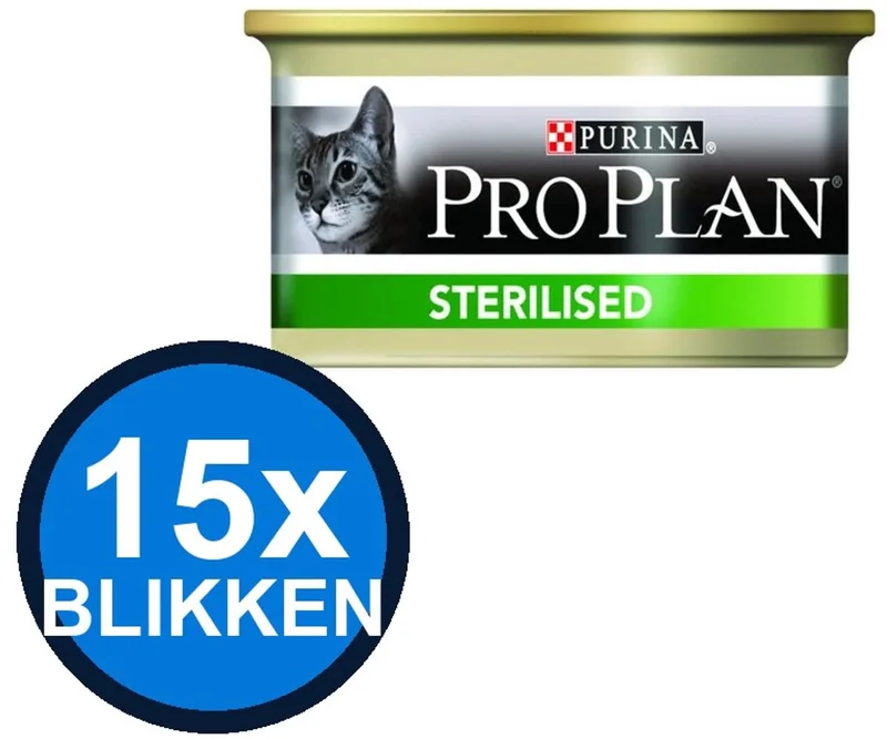 15x Pro Plan - Cat Pate Sterilised Zalm & Tonijn - Kattenvoer Natvoer - 85 g by Purina Pro Plan – product photo