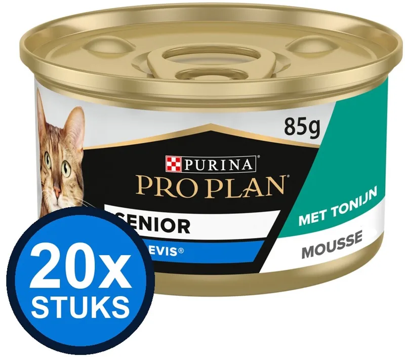 20x Pro Plan - Cat Mousse Senior 7+ Tonijn - Kattenvoer Natvoer - 85 g fra Purina Pro Plan – produktbillede