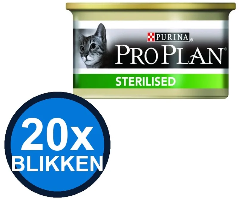 20x Pro Plan - Cat Pate Sterilised Zalm & Tonijn - Kattenvoer Natvoer - 85 g de Purina Pro Plan – photo produit