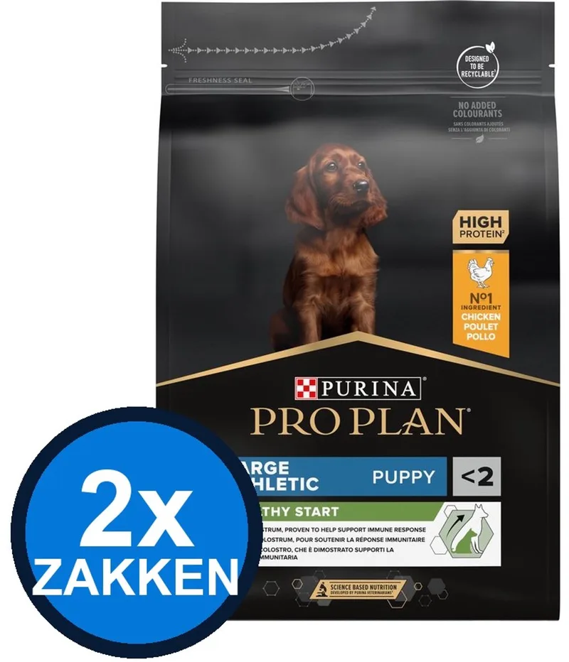 2x Pro Plan - Puppy Large Athletic Healthy Start Kip - Hondenvoer Droogvoer - 3 kg von Purina Pro Plan – Produktfoto