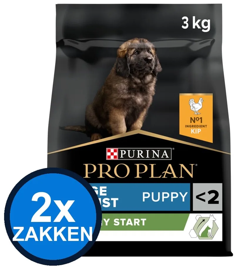 2x Pro Plan - Puppy Large Robust Healthy Start Kip - Hondenvoer Droogvoer - 3 kg de Purina Pro Plan – photo produit