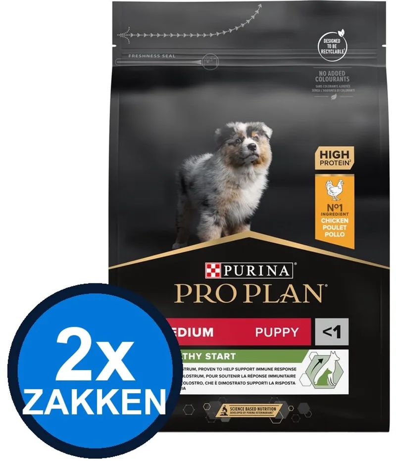 2x Pro Plan - Puppy Medium Healthy Start Kip - Hondenvoer Droogvoer - 3 kg von Purina Pro Plan – Produktfoto