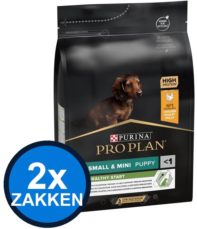 2x Pro Plan - Puppy Small & Mini Healthy Start Kip - Hondenvoer Droogvoer - 3 kg von Purina Pro Plan – Produktfoto