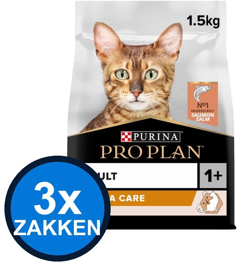 3x Pro Plan - Adult Elegant Derma Care Zalm - Kattenvoer Droogvoer - 1.5 kg de Purina Pro Plan – photo produit