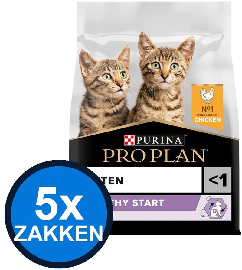 5x Pro Plan - Kitten Healthy Start Kip - Kattenvoer Droogvoer - 1.5 kg de Purina Pro Plan – photo produit
