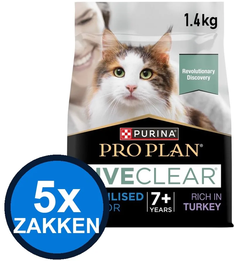5x Pro Plan - Live Clear Kitten Kalkoen - Kattenvoer Droogvoer - 1.4 kg by Purina Pro Plan – product photo