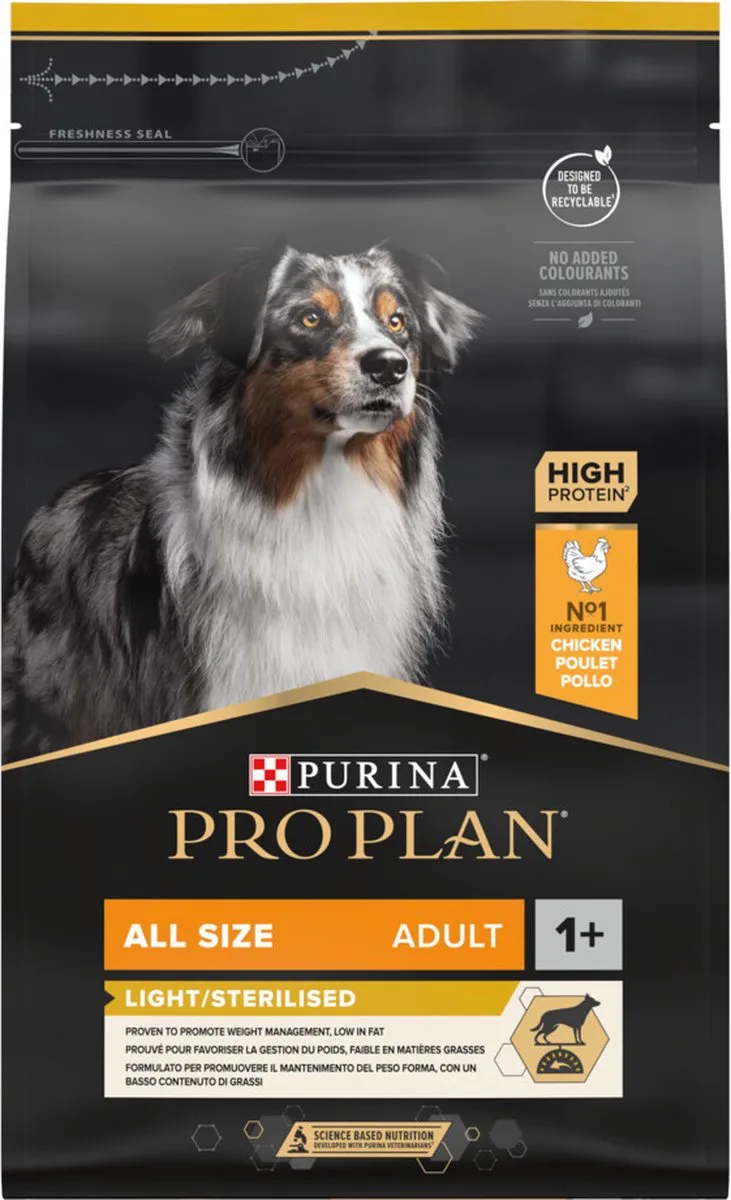 Adult - All Sizes - Light Sterilised - Kip - 4 x 3 kg by Purina Pro Plan – product photo
