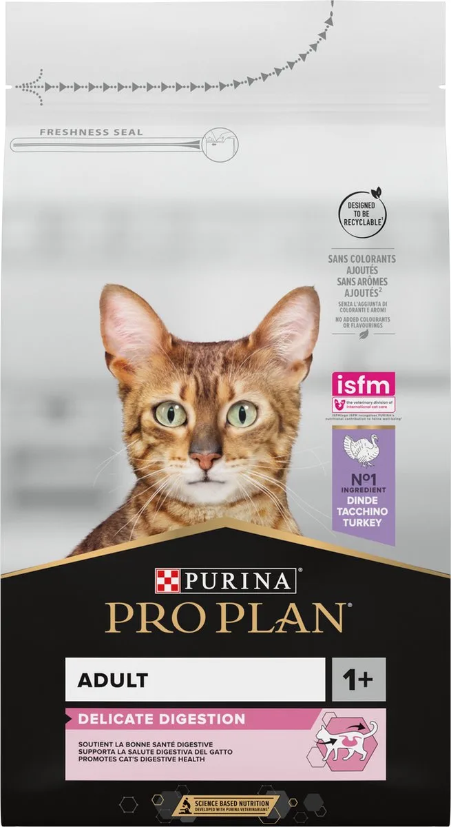 Adult Delicate Digestion - Katten Droogvoer - Kalkoen - 1,5 kg de Purina Pro Plan – photo produit 1 sur 6