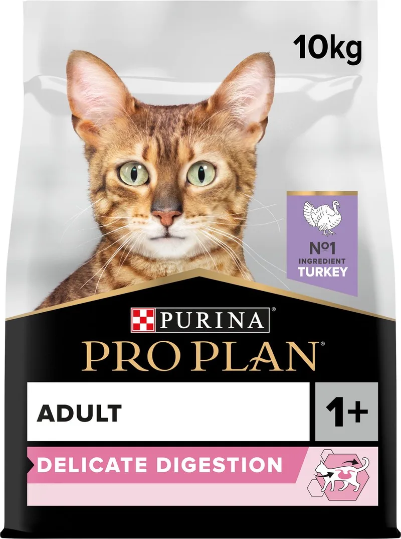 Adult Delicate Digestion - Kattenvoer Droogvoer - Kalkoen - 10 kg de Purina Pro Plan – photo produit